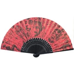 Devil Made Me Do It Fabric Hand Fan