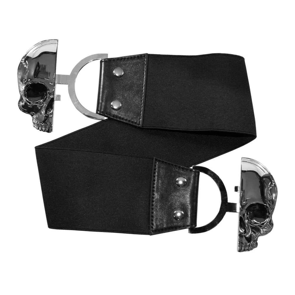 Elastic Waist Belt Skull Black 2 Elastic Waist Belt Skull Black - Image 2