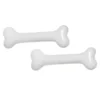 Mini Bone Hair Slides White