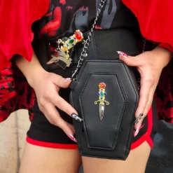 Elvira Dagger Coffin Mini Crossbody Purse -Kreepsville 666 Shop BCBCED 5