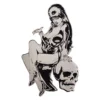 Elvira Silver Comic Skull Enamel Pin