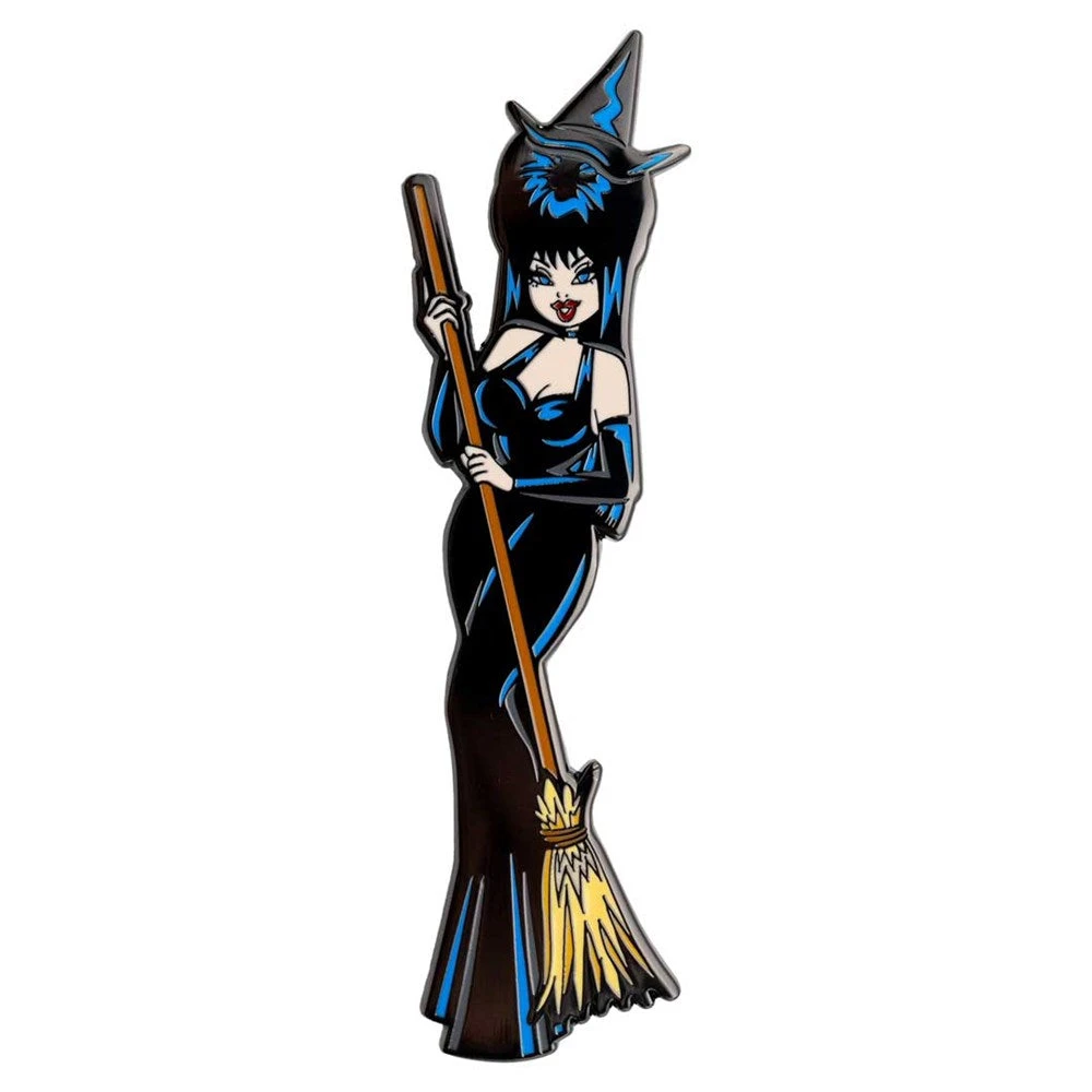 Elvira Standing Witch Black Enamel Pin 1 Elvira Standing Witch Black Enamel Pin