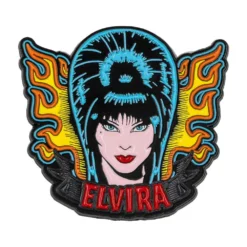 Elvira Tattoo Flames Enamel Pin