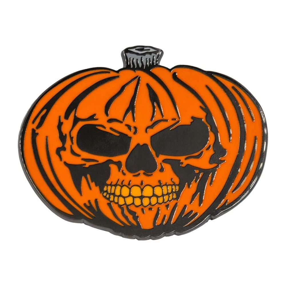 Pumpkin Skull Orange Enamel Pin 1 Pumpkin Skull Orange Enamel Pin