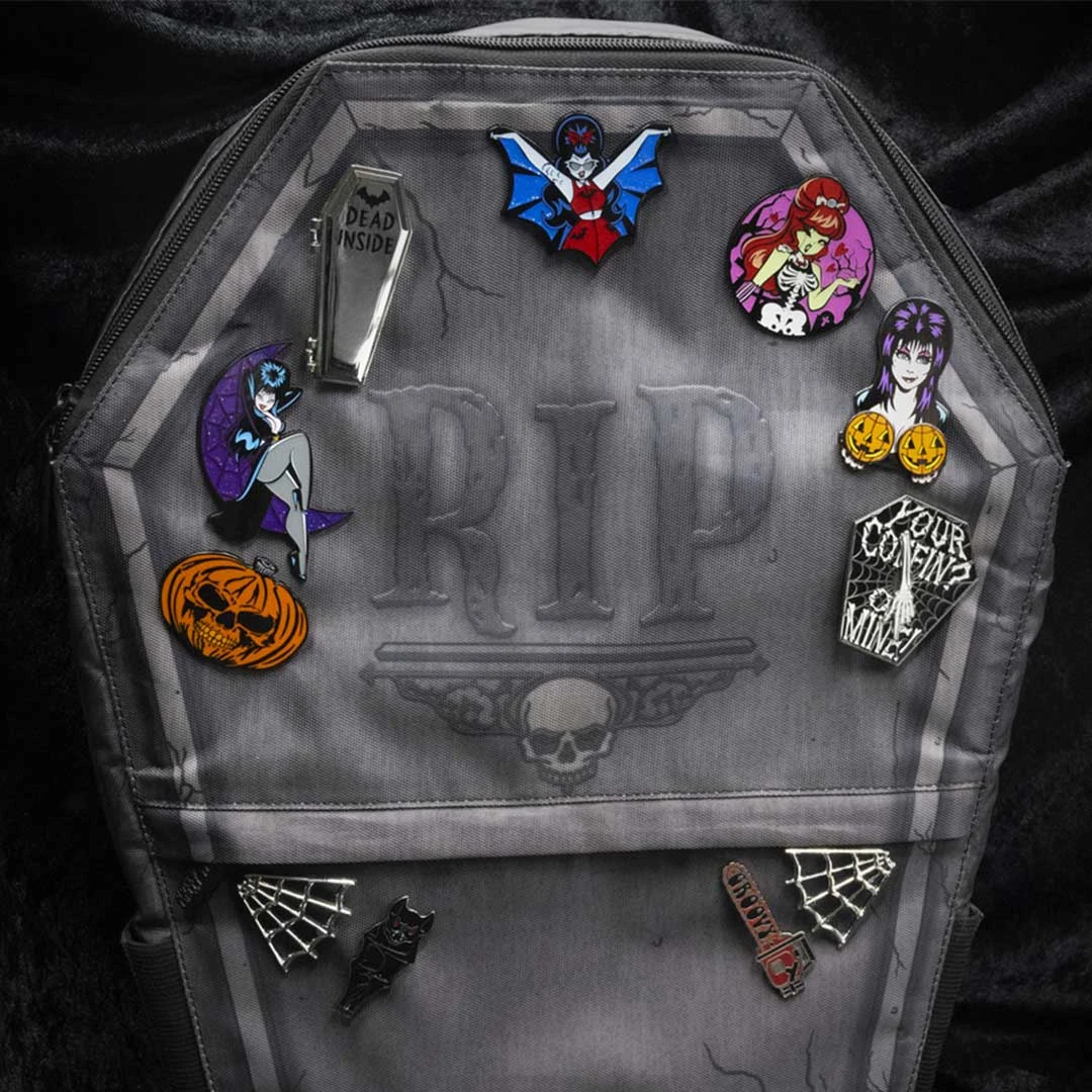 Pumpkin Skull Orange Enamel Pin 3 Pumpkin Skull Orange Enamel Pin - Image 3