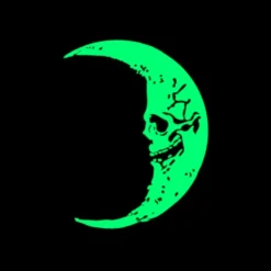 Skull Crescent Moon Glow Enamel Pin -Kreepsville 666 Shop BESCMG 3