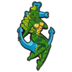Creature Girl Anchor Glitter Enamel Pin