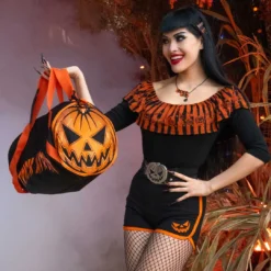 Pumpkin Trick Or Treat Barrel Bag -Kreepsville 666 Shop BGBTT 6