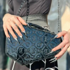 Embossed Patent Skull Crossbones Coffin Purse Bag -Kreepsville 666 Shop BGCEPS 6
