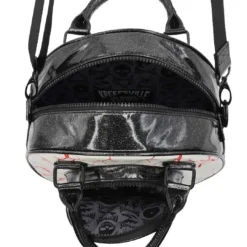 Eyeball Black Glitter Backpack Purse -Kreepsville 666 Shop BGEBBG 4