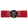 Kreepsville 666 Elastic Waist Belt Goat Head Red