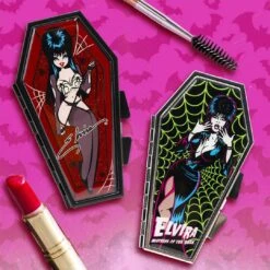 Elvira Spider Red Glitter Coffin Compact 7 Elvira Spider Red Glitter Coffin Compact -Kreepsville 666 Shop CCENW 3 1