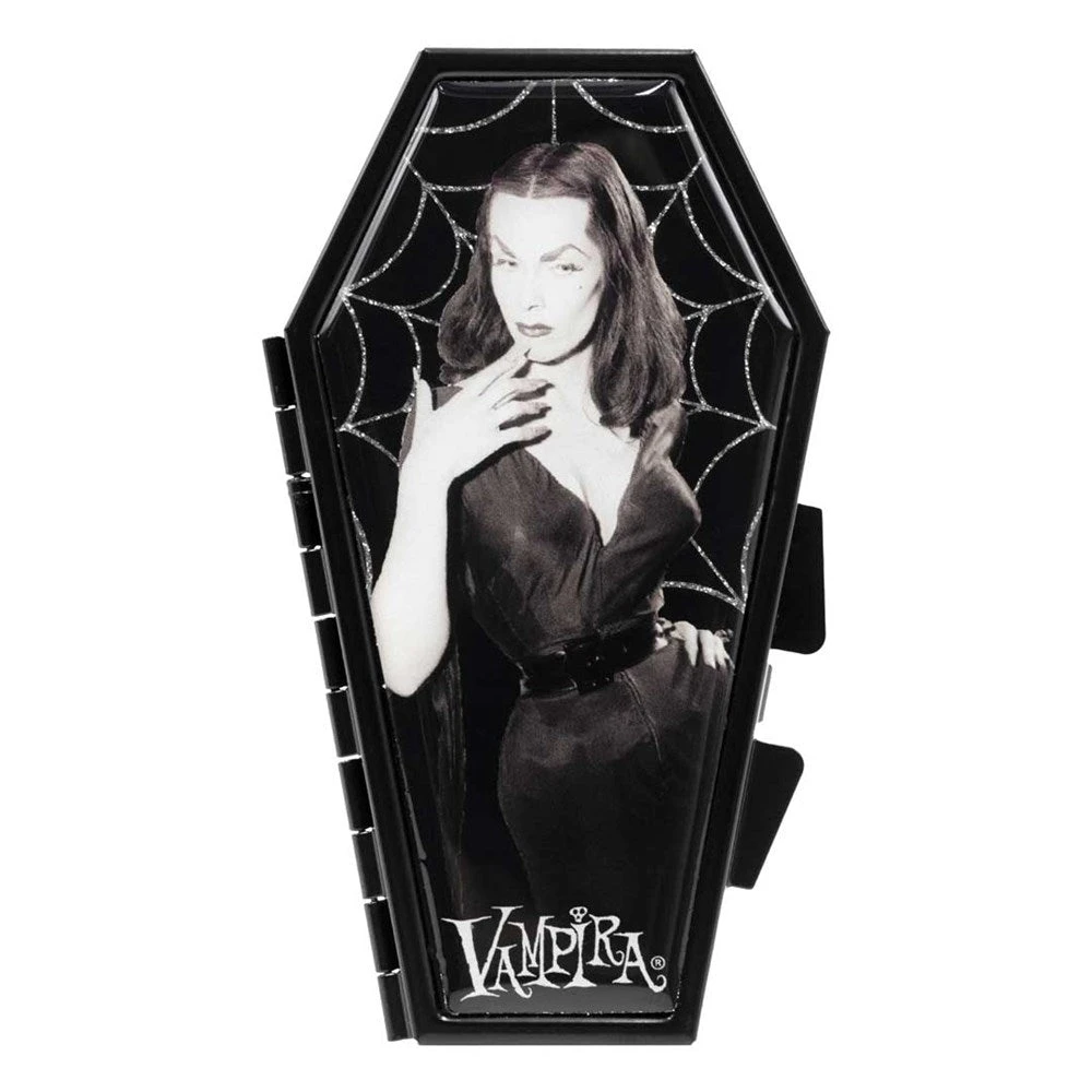 Vampira Cobweb Glitter Coffin Compact 1 Vampira Cobweb Glitter Coffin Compact
