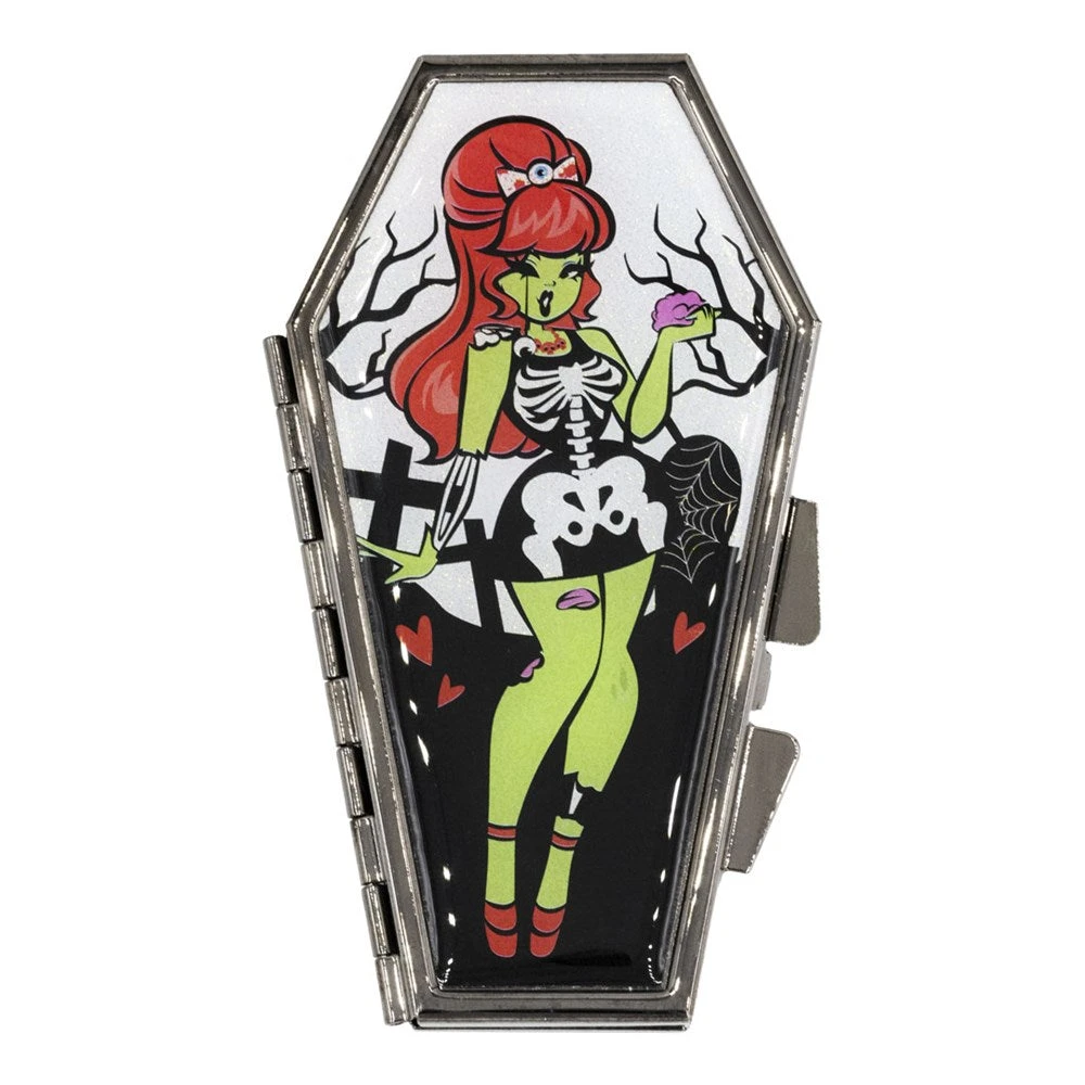 Zombie Girl Standing Coffin Compact 1 Zombie Girl Standing Coffin Compact