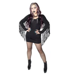 Fringe Bat Attack Black Bodycon Dress -Kreepsville 666 Shop DRFBBA 3 0d6eacf8 681d 4278 9f60 f7ffa2d404db