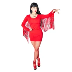 Fringe Satanic Stars Red Mini Dress -Kreepsville 666 Shop DRFRSS 3 1fc9d9c0 0fd2 42c0 aa99 831b7e235c09