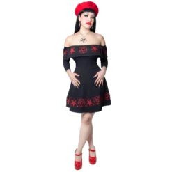 Ruffle Dress Satanic Circle -Kreepsville 666 Shop DRGSC 4