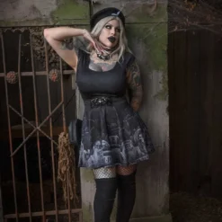Tombstone Bats Skater Dress -Kreepsville 666 Shop DRSKTB 4