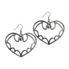 Bat Outline Heart Earring