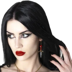 Elvira Dagger Earrings Red -Kreepsville 666 Shop EEDR 4