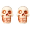 Skull Stud White Earring