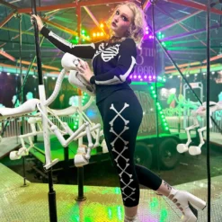 Skeleton Ribcage Bones Cardigan -Kreepsville 666 Shop GCBBW 5