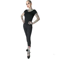 Stripe Grey Distressed Capri Leggings 5 Stripe Grey Distressed Capri Leggings -Kreepsville 666 Shop GCPDSG 3 983bf014 e31b 405e b661 9b3f1be31af6