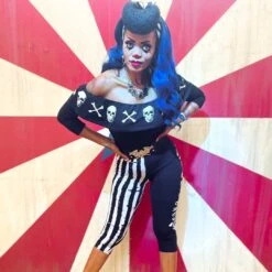 Strange & Unusual Stripe Capri Leggings 9 Strange & Unusual Stripe Capri Leggings -Kreepsville 666 Shop GCPSUS 5