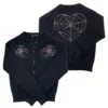 Spiderweb Heart Diamond Cardigan