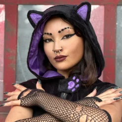 Black Cat Horror Hood 9 Black Cat Horror Hood -Kreepsville 666 Shop GHHCB 4