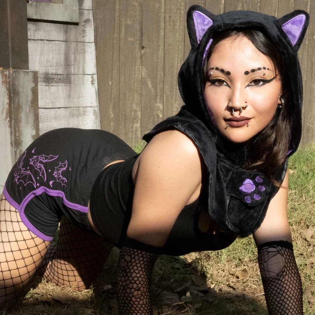 Black Cat Horror Hood 5 Black Cat Horror Hood - Image 5