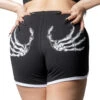 Skeleton Hand Womens Booty Shorts