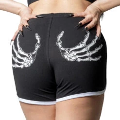 Skeleton Hand Womens Booty Shorts