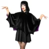 Bat Wing Velvet Purple Short Cape