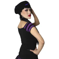 Elvira Moon Crescent Glitter Shoulder Top -Kreepsville 666 Shop GSTEMG 4