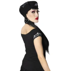 Spiderweb White Shoulder Top -Kreepsville 666 Shop GSTSWW 4