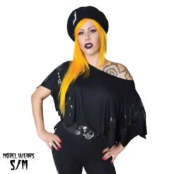 Flying Bats Scalloped Top