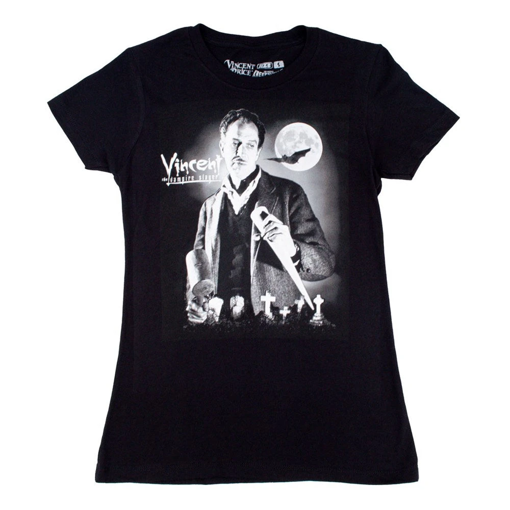 Vincent Price Stake Slayer Womens Tee 1 Vincent Price Stake Slayer Womens Tee