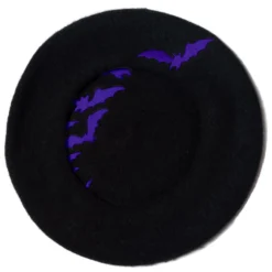 Bat Repeat Purple Beret Hat -Kreepsville 666 Shop HBBBRP 4