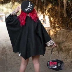 Bat Repeat White Beret Hat -Kreepsville 666 Shop HBBBR 6