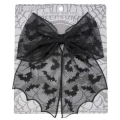 Bat Lace Hair Bow -Kreepsville 666 Shop HBBLB 3