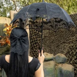 Bat Lace Hair Bow -Kreepsville 666 Shop HBBLB 5