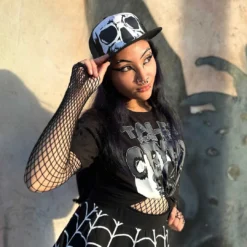 Big Skull White Trucker Hat -Kreepsville 666 Shop HBBSW 5