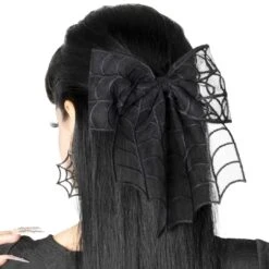 Spiderweb Lace Hair Bow 9 Spiderweb Lace Hair Bow -Kreepsville 666 Shop HBSWL 4