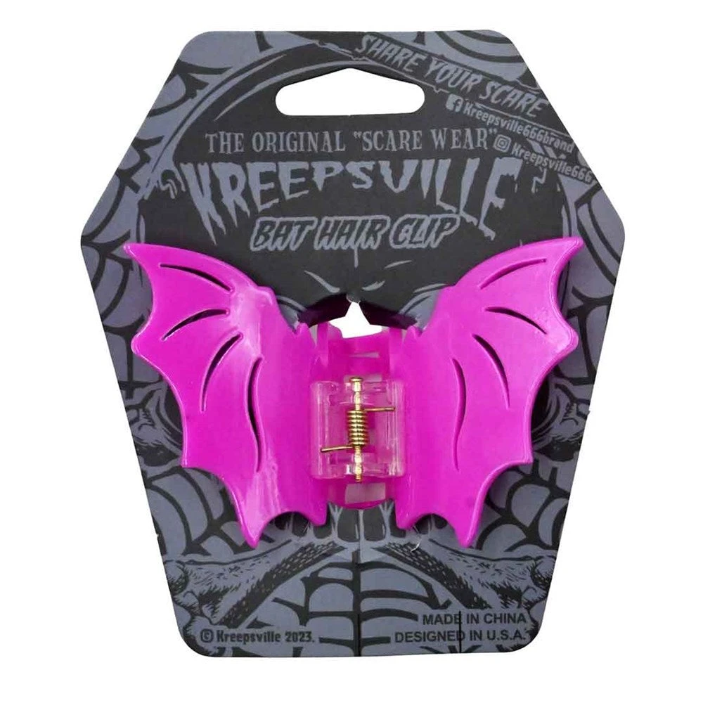 Bat Hair Claw Clip Pink 2 Bat Hair Claw Clip Pink - Image 2