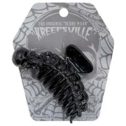 Skeleton Ribcage Hair Claw Clip Black -Kreepsville 666 Shop HCCSRB 5