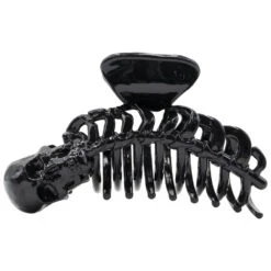 Skeleton Ribcage Hair Claw Clip Black