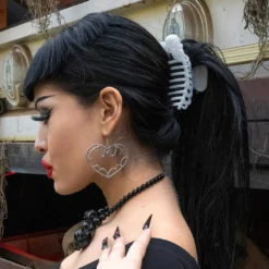 Skeleton Ribcage Hair Claw Clip Glow In The Dark -Kreepsville 666 Shop HCCSRG 6