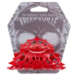 Spiderweb Hair Claw Clip Red -Kreepsville 666 Shop HCCSWR 3