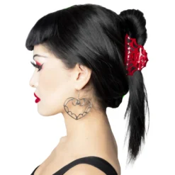 Spiderweb Hair Claw Clip Red -Kreepsville 666 Shop HCCSWR 4